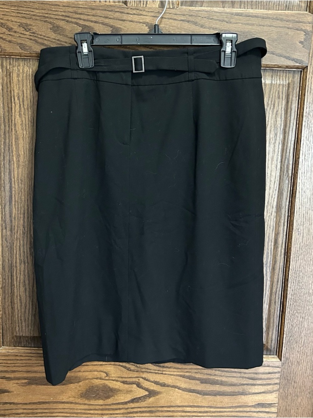 Talbots Black Belted Pencil Skirt
